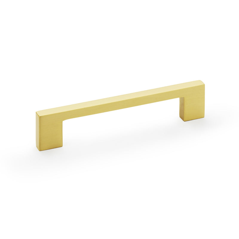 Alexander and Wilks - Marco Cupboard Pull Handle - Satin Brass - 128mm - AW837-128-SB