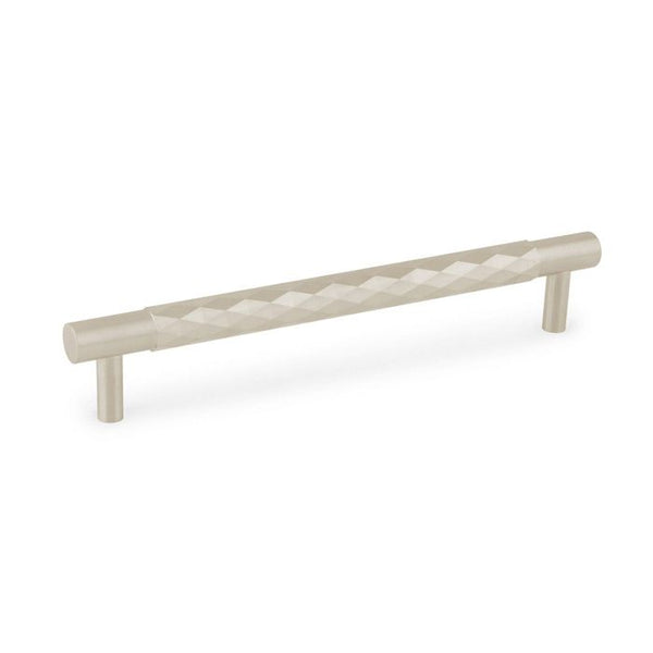 Alexander & Wilks Diamond Cut Cabinet Pull - 160mm C/C - Satin Nickel - AW846-160-SN