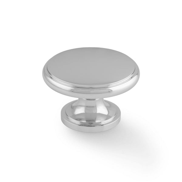 Alexander and Wilks - Cambridge Round Cupboard Knob - Polished Chrome - AW849-38-PC