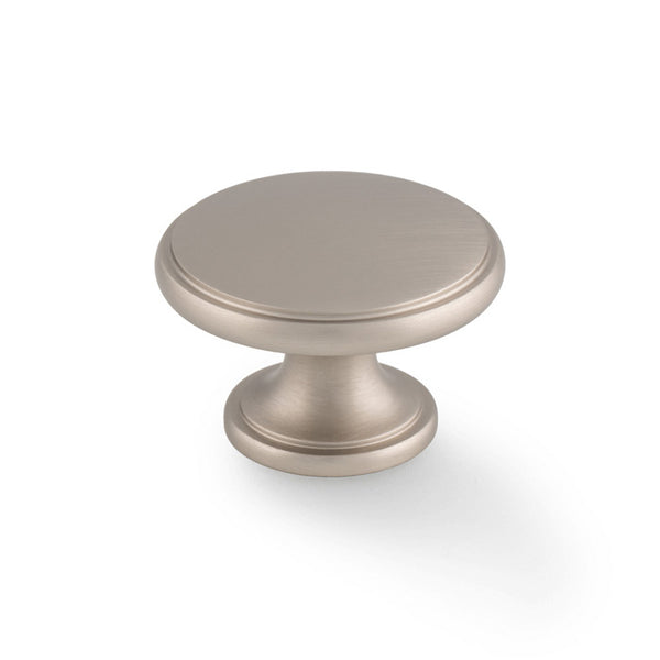 Alexander and Wilks - Cambridge Round Cupboard Knob - Satin Nickel - AW849-38-SN