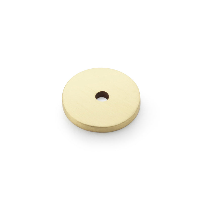 Alexander and Wilks - Circular Backplate - Satin Brass - Diameter 25mm - AW895-25-SB