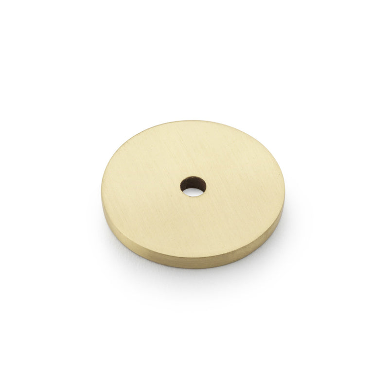 Alexander and Wilks - Circular Backplate - Satin Brass - Diameter 30mm - AW895-30-SB