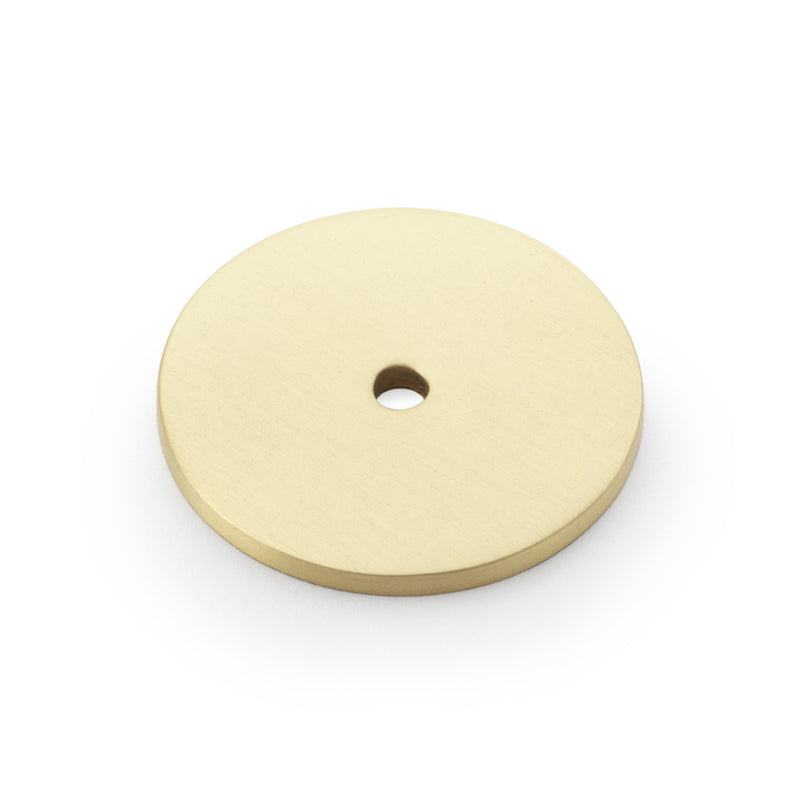 Alexander and Wilks - Circular Backplate - Satin Brass - Diameter 40mm - AW895-40-SB