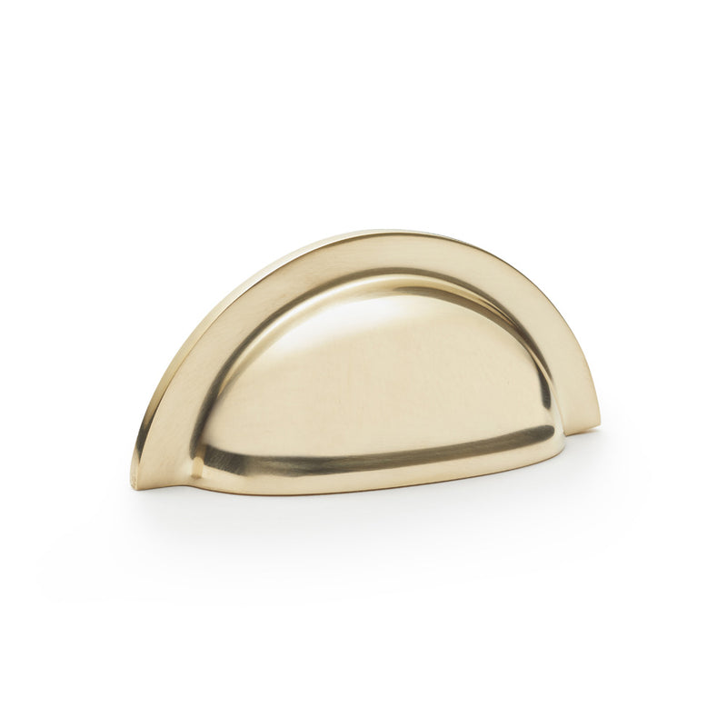 Alexander and Wilks Bardom Ridged Cabinet Cup Pull - Polished Brass - AW903PB