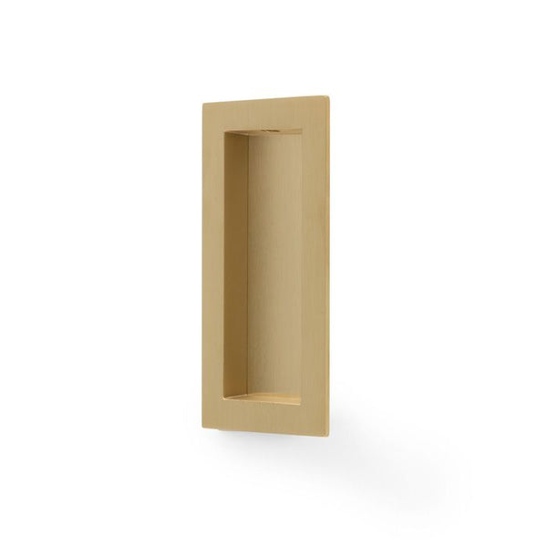 Alexander & Wilks Rectangular Flush Pull - 100X45mm - Satin Brass Pvd - AW911-100-SBPVD