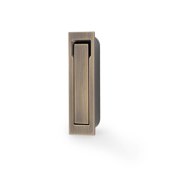 Alexander and Wilks - Square Sliding Door Edge Pull - Antique Brass - AW990AB