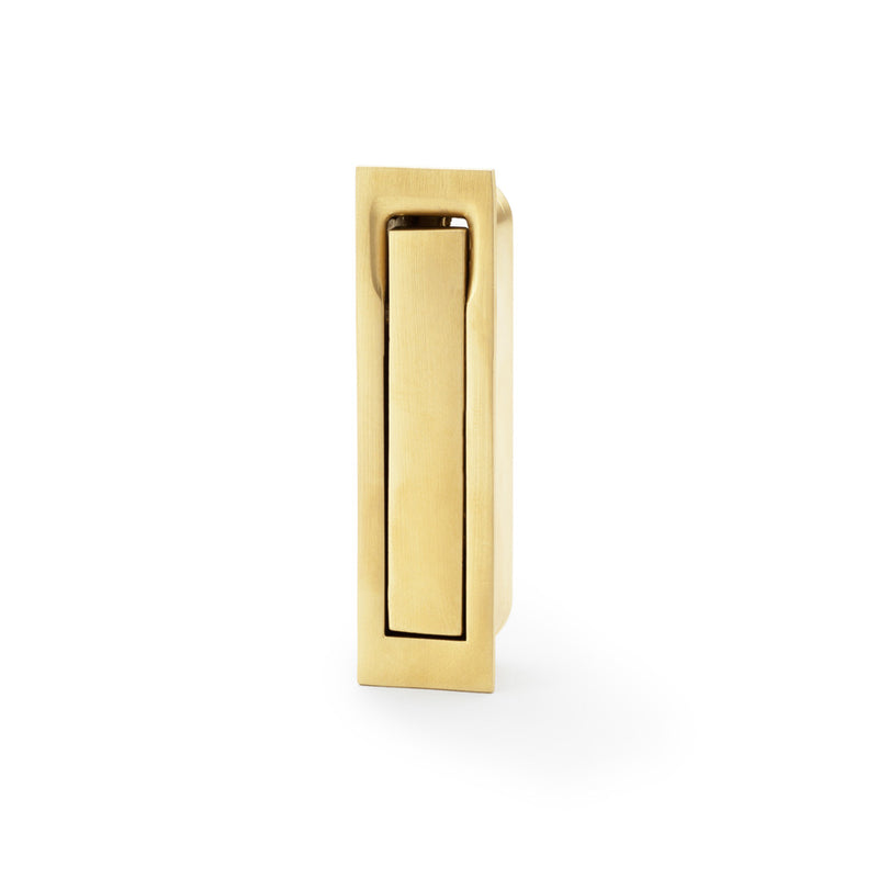 Alexander and Wilks - Square Sliding Door Edge Pull - Satin Brass PVD - AW990SBPVD