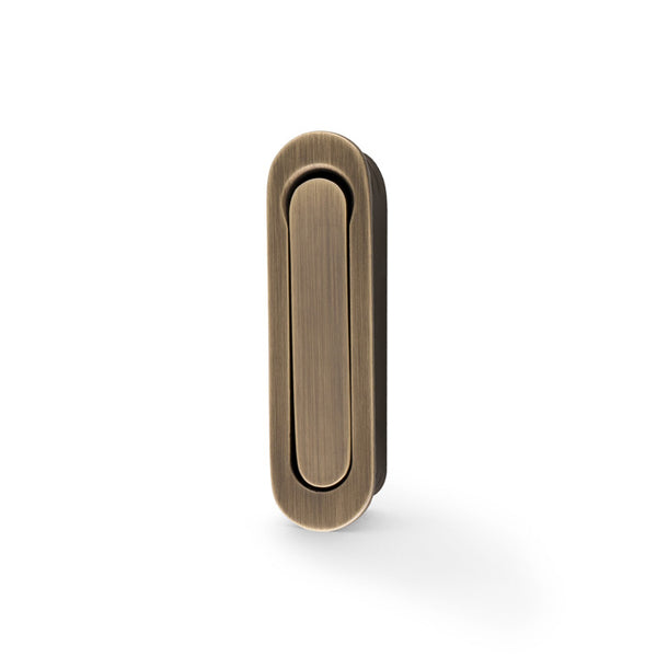 Alexander and Wilks Radius Sliding Door Edge Pull - Antique Brass - AW991AB