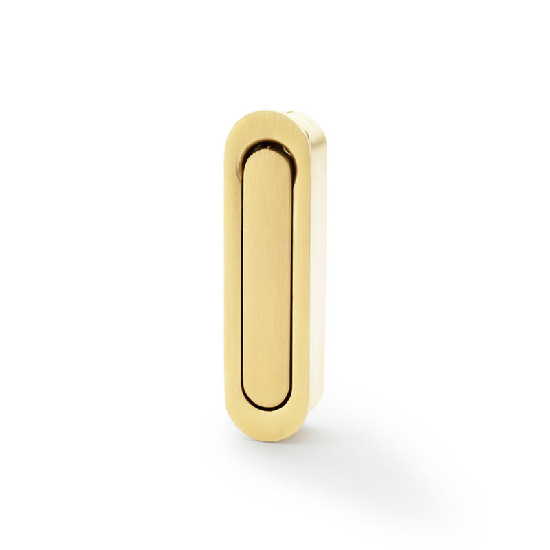 Alexander and Wilks - Radius Sliding Door Edge Pull - Satin Brass PVD - AW991SBPVD