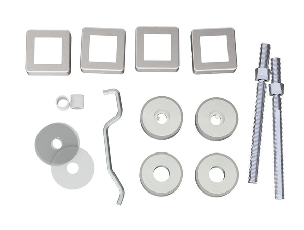 Eurospec - Back To Back Fixing Pack - 19mm Dia. Pull Handle - Satin Stainless Steel - BBF1019SSS/SQ