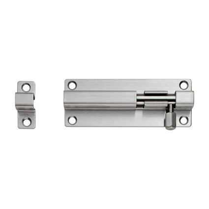 Eurospec - Straight Barrel Bolt 100mm x 38mm - Satin Stainless Steel - BBT1100SSS - Choice Handles