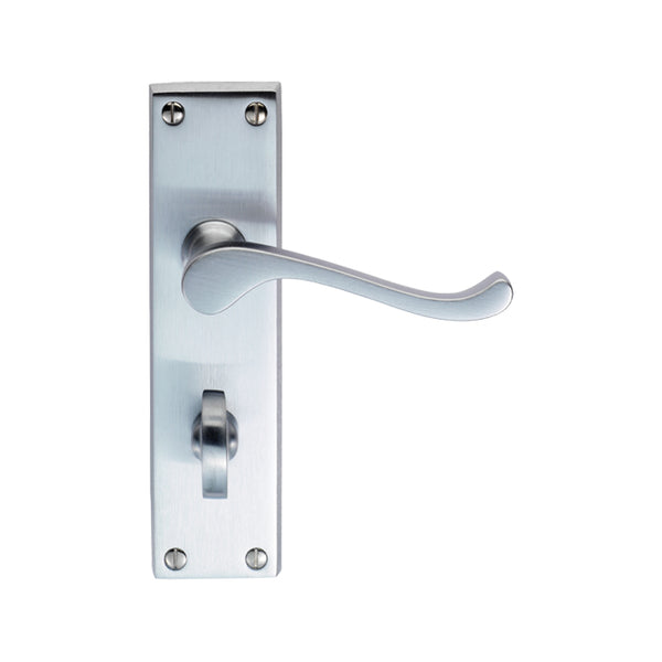 Carlisle Brass - Contract Victorian Scroll Lever on WC Backplate - Satin Chrome - CBS54WCSC - Choice Handles