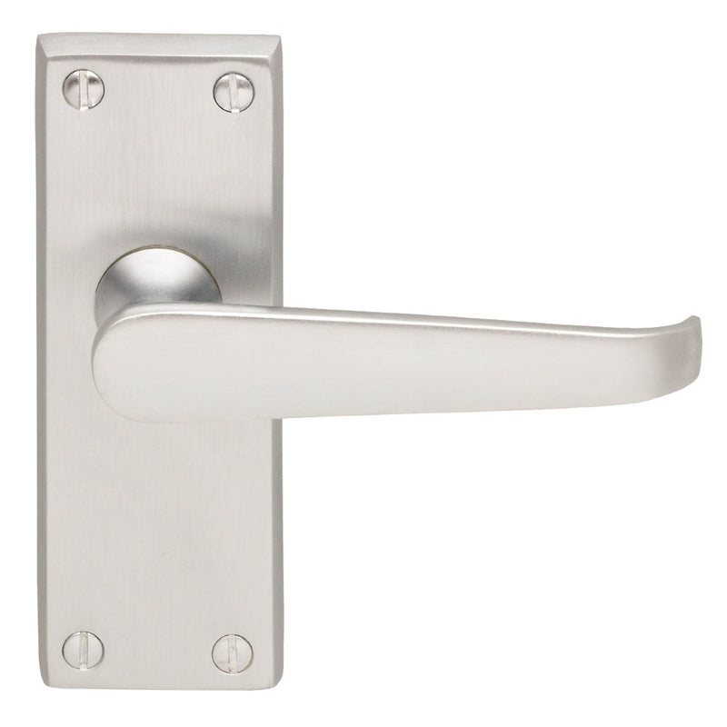 Carlisle Brass - Victorian Lever on Latch Backplate - Satin Chrome - M31SC - Choice Handles