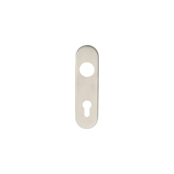 Eurospec - Radius Covers for Euro Lock Backplate 72mm Din - Satin Stainless Steel - CPRE1170/72SSS - Choice Handles