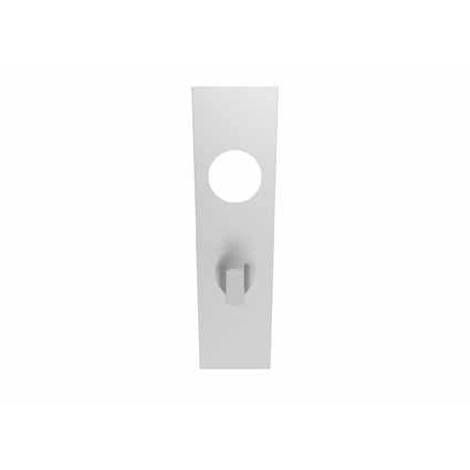 Eurospec - 174 X 45 X 8Mm Steelworx Square Backplates -  Bathroom (57mm C/C) + Small Indicator & Turn - Satin Stainless Steel - CPST1170SSS - Choice Handles