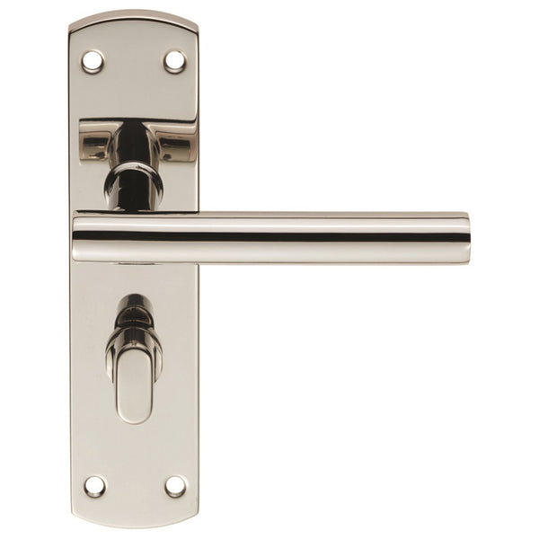 Eurospec - Steelworx Residential T Bar Lever on WC Backplate - Bright Stainless Steel - CSLP1164T/BSS - Choice Handles