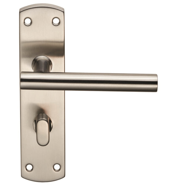 Eurospec - Steelworx Residential T Bar Lever on WC Backplate - Satin Stainless Steel - CSLP1164T/SSS - Choice Handles