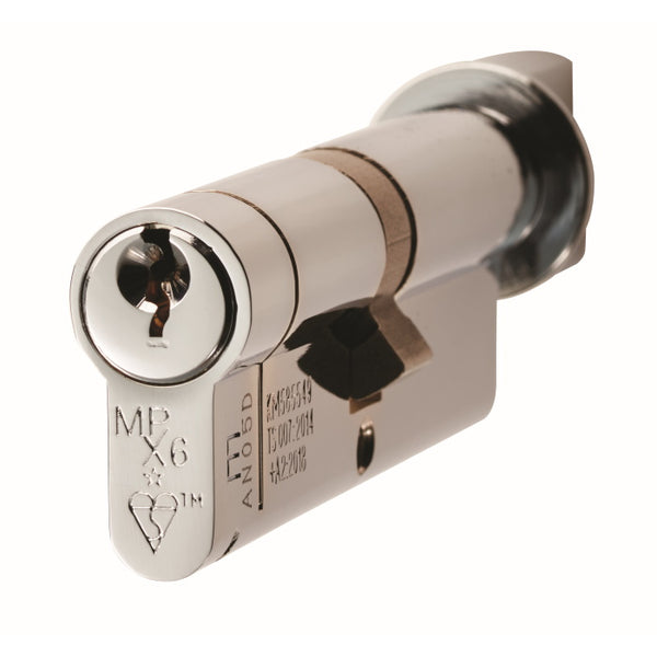 Eurospec - Mpx6 Euro Cylinder & Turn 35/45mm Ktd - Polished Chrome - CYX7133545PC