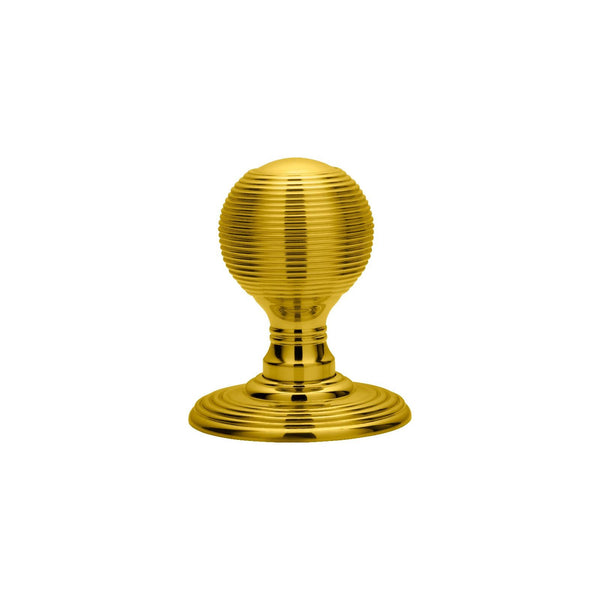 Carlisle Brass - Delamain Reeded Knob - Polished Brass - DK37C - Choice Handles