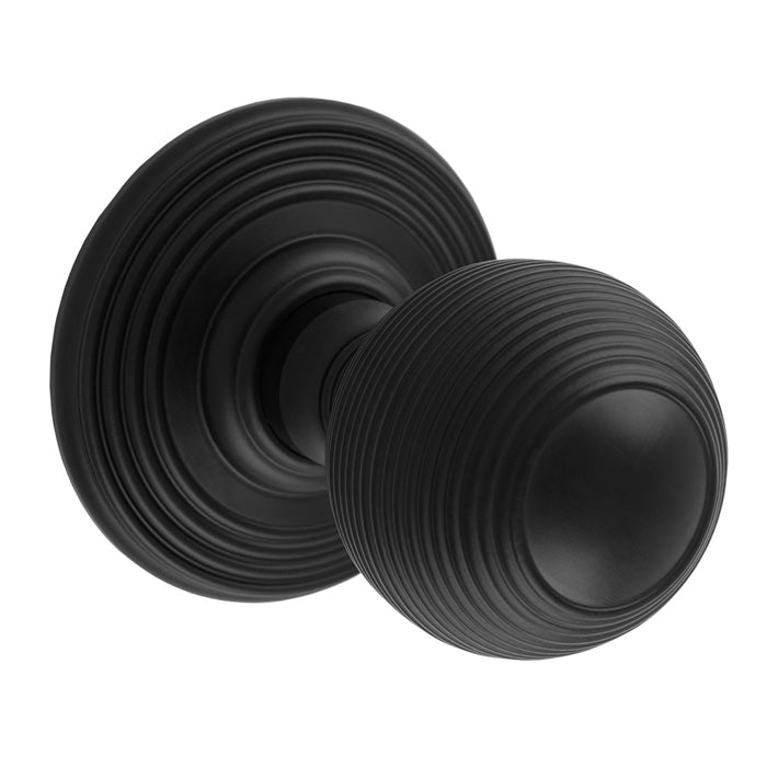 Carlisle Brass - Delamain Reeded Knob - Matt Black - DK37CMB - Choice Handles