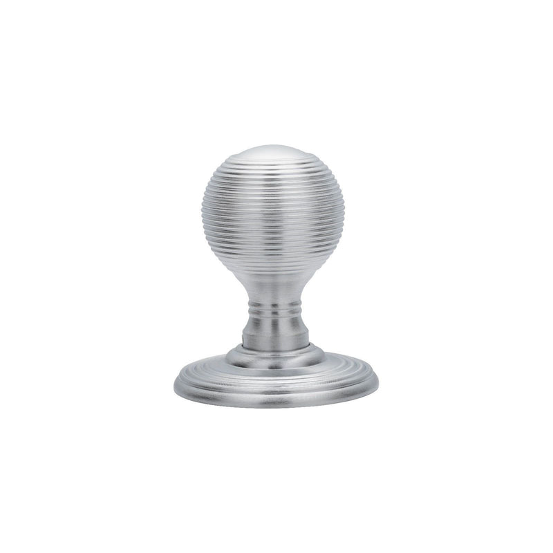 Carlisle Brass - Delamain Reeded Knob - Satin Chrome - DK37CSC - Choice Handles