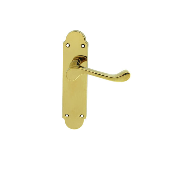 Carlisle Brass - Oakley Lever on Latch Backplate - Polished Brass - DL167 - Choice Handles