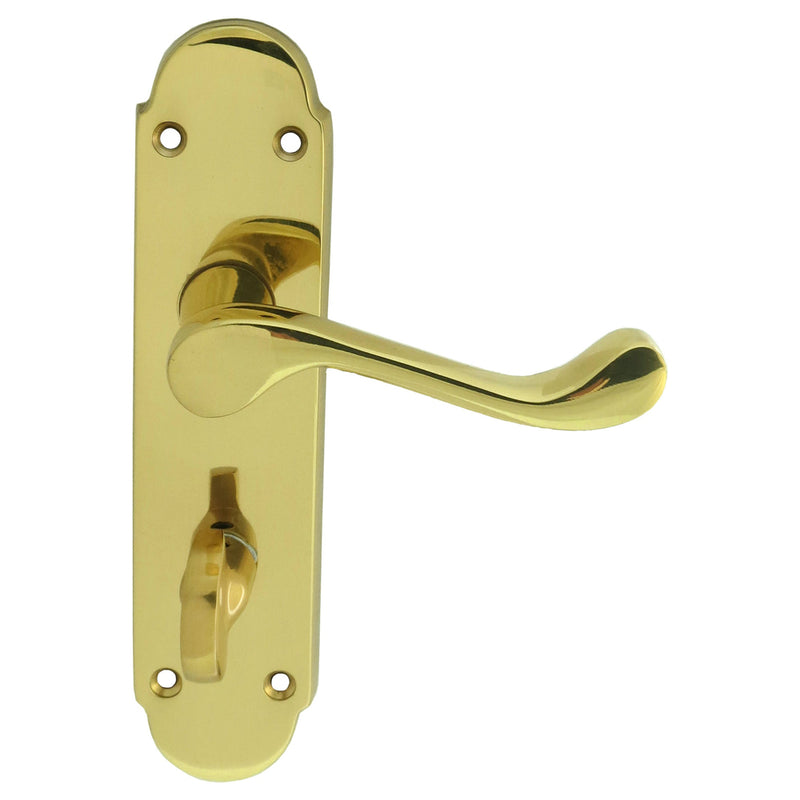 Carlisle Brass - Oakley Lever on WC Backplate - Polished Brass - DL168WC - Choice Handles