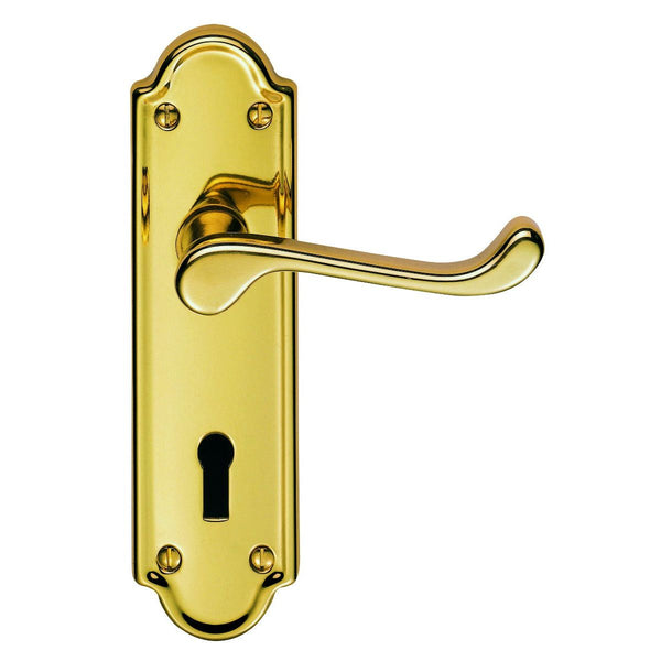 Carlisle Brass - Ashtead Lever on Lock Backplate - PVD - DL17PVD - Choice Handles