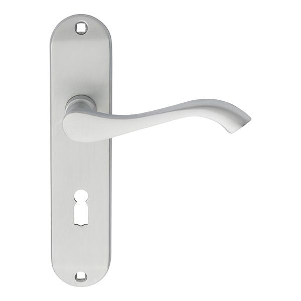 Carlisle Brass - Andros Lever on Lock Backplate - Satin Chrome - DL180SC - Choice Handles