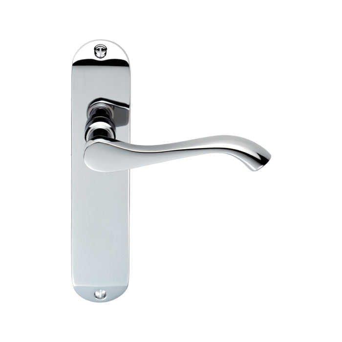 Carlisle Brass - Andros Lever on Latch Backplate - Polished Chrome - DL181CP - Choice Handles