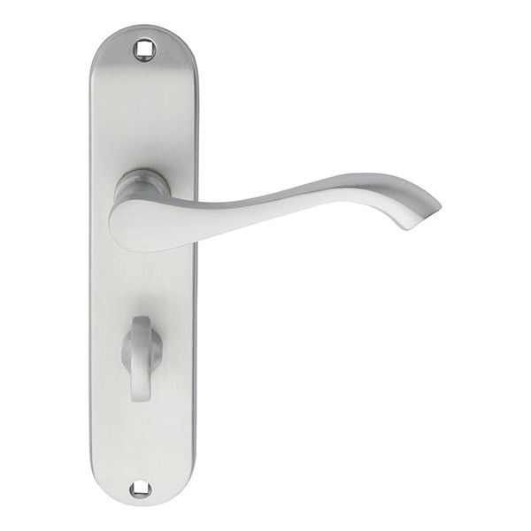 Carlisle Brass - Andros Lever on WC Backplate - Satin Chrome - DL182SC - Choice Handles