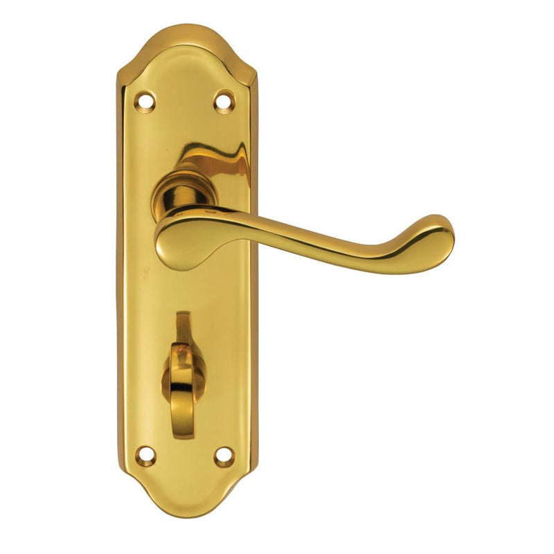 Carlisle Brass - Ashtead Lever on WC Backplate - Polished Brass - DL18WC - Choice Handles