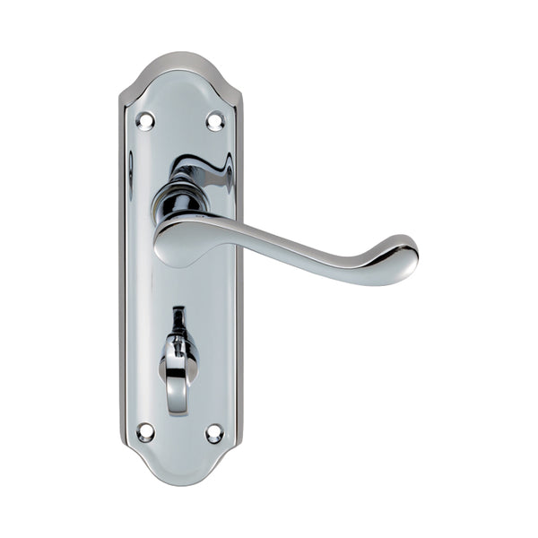 Carlisle Brass - Ashtead Lever on WC Backplate - Polished Chrome - DL18WCCP - Choice Handles