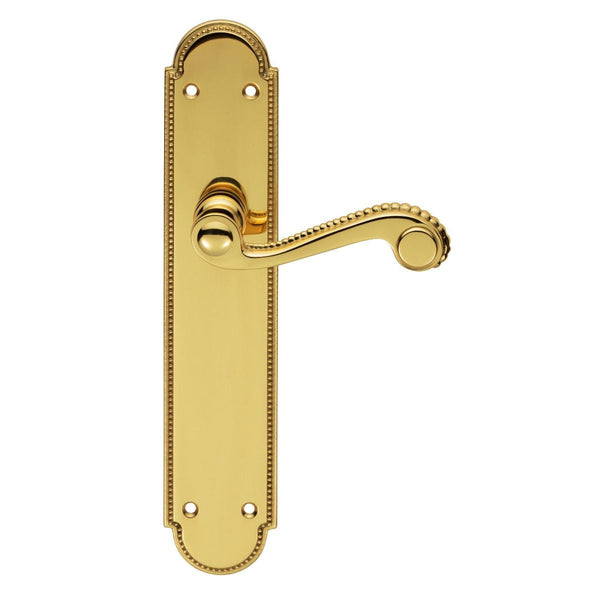 Carlisle Brass - Chesham Lever on Long Latch Backplate - Polished Brass - DL270 - Choice Handles