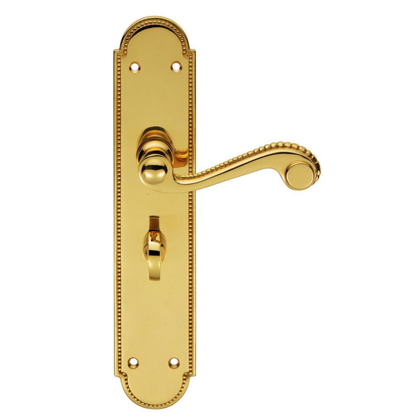 Carlisle Brass - Chesham Lever on Long WC Backplate - Polished Brass - DL272 - Choice Handles