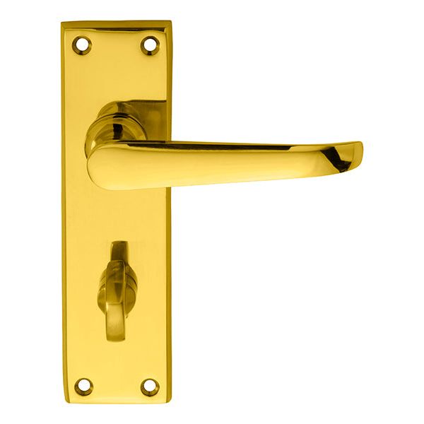 Carlisle Brass - Victorian Ascot Lever on WC Backplate - Polished Brass - DL30WC - Choice Handles