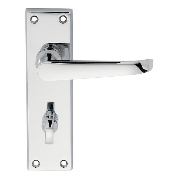 Carlisle Brass - Victorian Ascot Lever on WC Backplate - Polished Chrome - DL30WCCP - Choice Handles