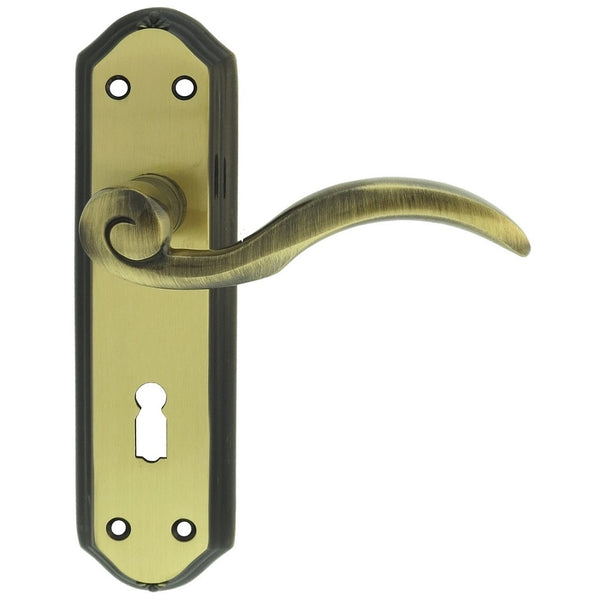 Carlisle Brass - Wentworth Lever on Lock Backplate - Florentine Bronze - DL340FB - Choice Handles