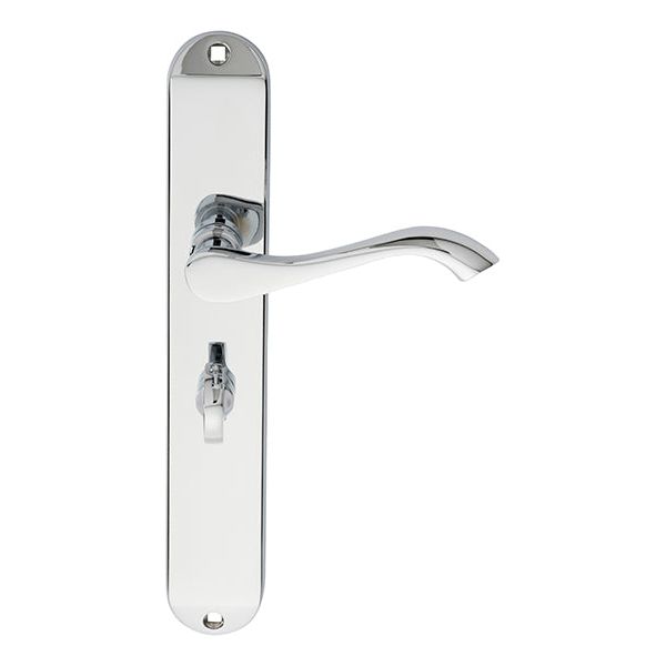 Carlisle Brass - Andros Lever on Long WC Backplate - Polished Chrome - DL382CP - Choice Handles