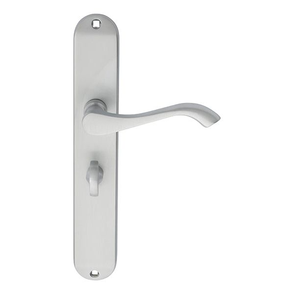 Carlisle Brass - Andros Lever on Long WC Backplate - Satin Chrome - DL382SC - Choice Handles