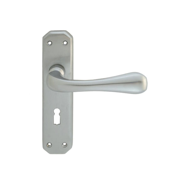 Carlisle Brass - Eden Lever on Lock Backplate - Satin Chrome - DL410SC - Choice Handles