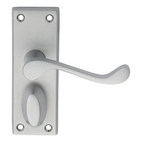 Carlisle Brass - Contract Victorian Scroll Lever on Privacy Backplate - Satin Chrome - CBS55WCSC - Choice Handles