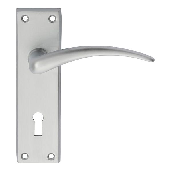 Carlisle Brass - Wing Lever on Lock Backplate - Satin Chrome - DL64SC - Choice Handles