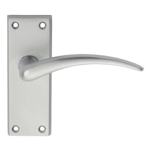 Carlisle Brass - Wing Lever on Short Latch Backplate - Satin Chrome - DL65SC - Choice Handles