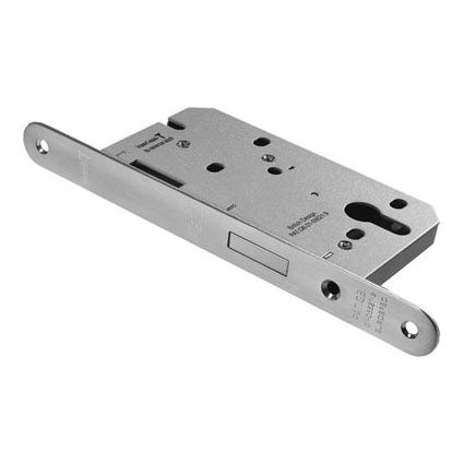 Eurospec - Euro Profile Deadlock Radius, 55mm Backset  - Satin Stainless Steel DLE0055EPSSS/R - Choice Handles