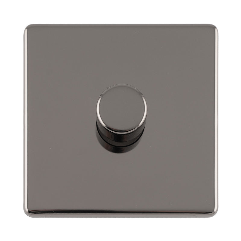 Eurolite Concealed 3mm 1 Gang Led Push On Off 2Way Dimmer - Black Nickel - ECBN1DLED - Choice Handles