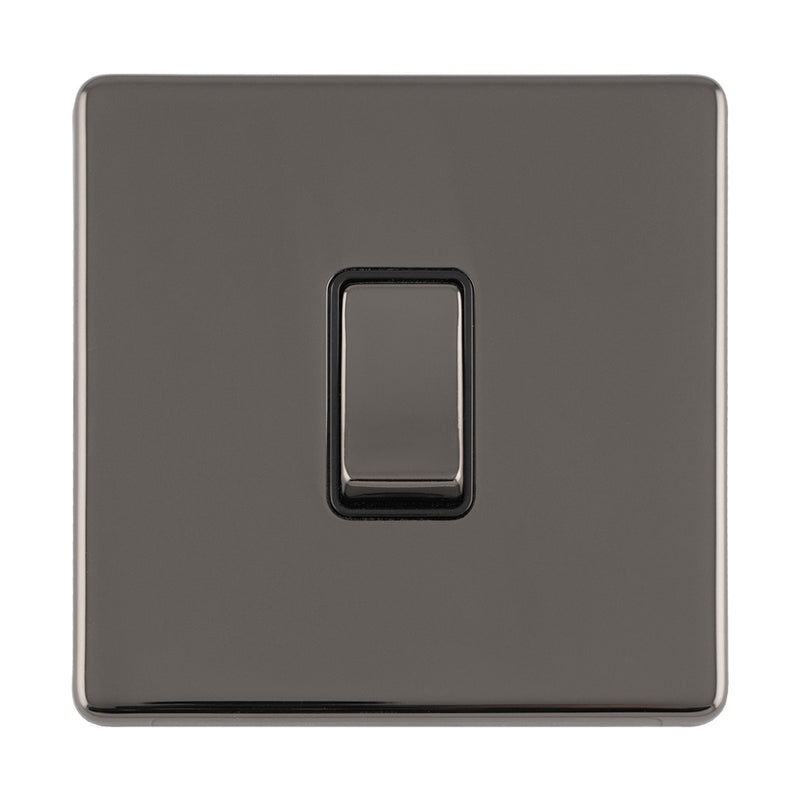 Eurolite Concealed 3mm 1 Gang 20Amp Dp Switch & Neon - Black Nickel - ECBN20ADPSWB - Choice Handles