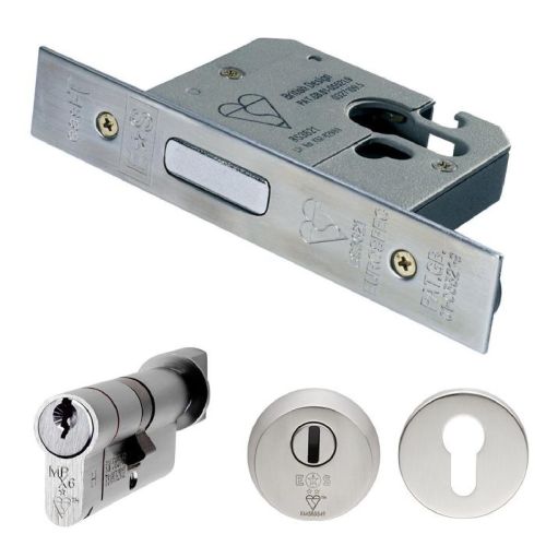 Eurospec - Euro Profile BS Cylinder Deadlock 76mm - Bright Stainless Steel - EDB5030/CT/BSS - Choice Handles