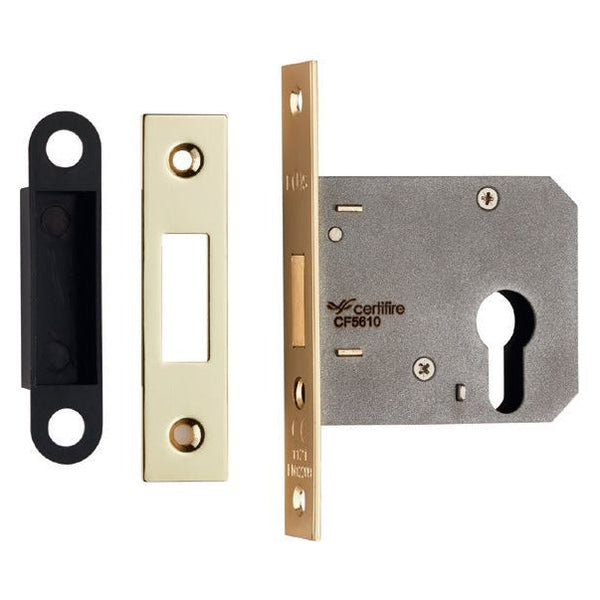 Eurospec - Easi-T Economy Euro Profile Deadlock 76mm - Electro Brassed - EDE5030EB - Choice Handles