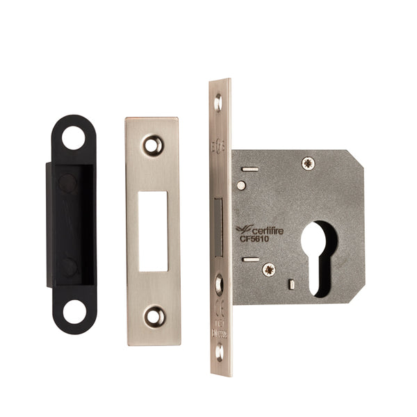 Eurospec - Easi-T Economy Euro Profile Deadlock 76mm - Satin Nickel - EDE5030SN - Choice Handles